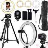 Kit Tripé 1,80m + Ring Light Luz Led Profissional Vídeo Foto