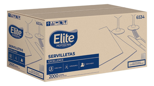 Servilleta Elite Excellence Dh 24x24 X2000 (6534)