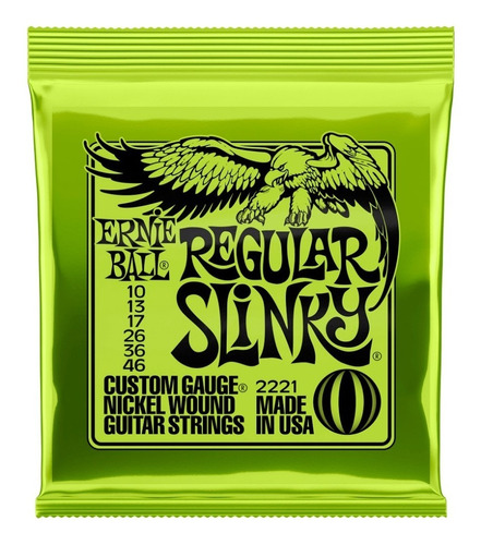 Guitarra Elétrica Ernie Ball Strung P02221 10 46 Regular