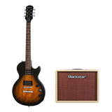 EpiPhone Paquete Guitarra Les Paul + Amp Blackstar Debut15e Color Sombreado Orientación De La Mano Diestro