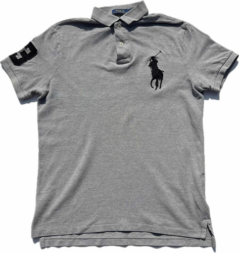 Playera Tipo Polo Ralph Lauren Talla S Color Gris