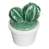Cactus Verde Cerámica Regalo Adorno Objeto Decorativo Chico