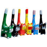 Juego De 6 Figuras Decorativas De Gato De Cola Larga, Escul.