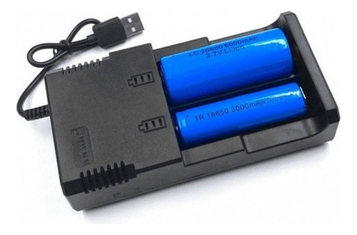 Carregador Universal Bateria Duplo Regulável 18650 26650
