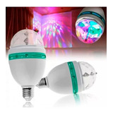 Bombillo Rotativo Luces Led Rgb Colores Giratorio Fiesta