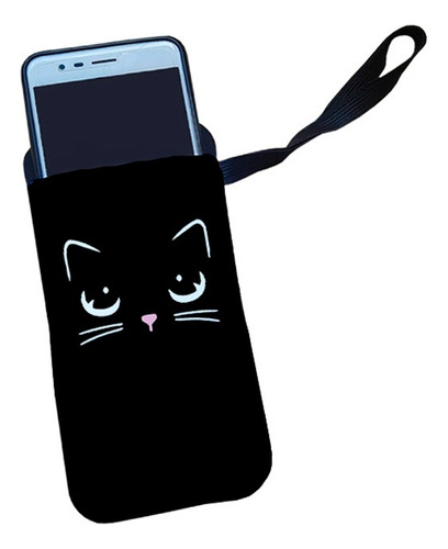 Case Para Celular Gato Preto Miau