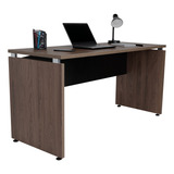 Mesa Escritorio Home Office Rta Desing Ewc 7291 Color Marrón Oscuro