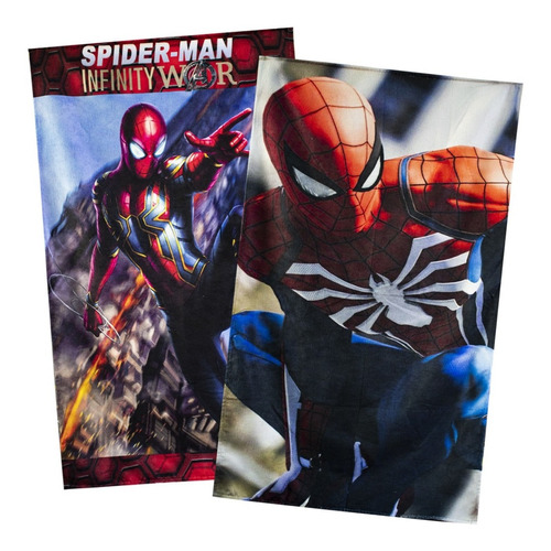 Toalla De Baño Spider Man Hombre Araña Microfibra Set 2pzas