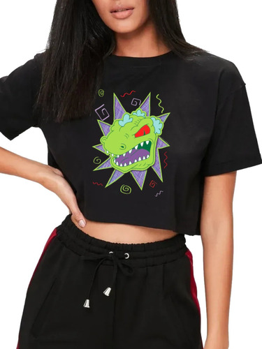 Playera Crop Top Reptar- Rugrats05