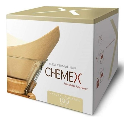 Filtros Chemex Natural Cuadrados 100 Unidades