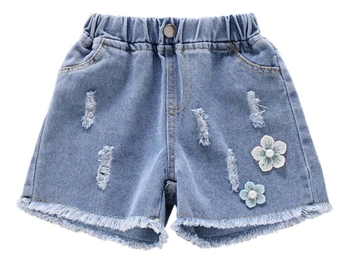 Pantalones Cortos De Mezclilla Brillantes Para Niñas En Vera