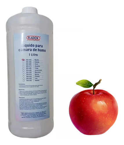 Liquido Para Camara Humo Radox 350 Difrentes Olores 1 Litro Fragancia Manzana