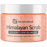 Exfoliante De Sal Del Himalaya M3 Naturals Con Colageno Y C