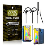 Capinha Samsung M31 + Fone Sport Hs92 + Pelicula 3d