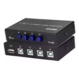 Switch Hub Switcher Abs 4 Portas Usb 2.0 Tipo-b Impressora