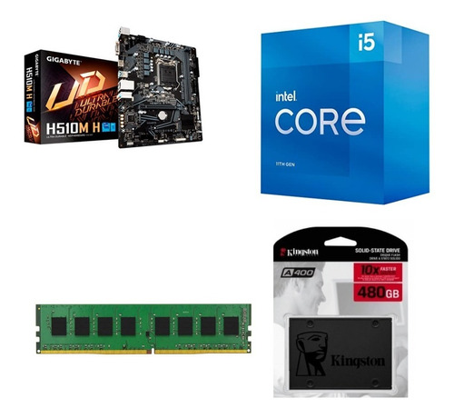 Kit Actualización Intel Core I5 11400 H510 Ram 8gb 480gb Kt