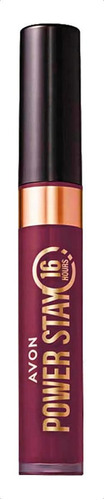 Avon Power Stay Batom Líquido Matte 16h Acabamento Fosco Cor Vinho Escuro