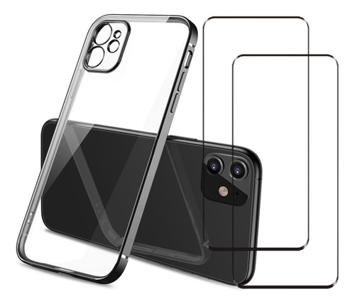 Capa Case Para iPhone 11 Pro/11/11 Pro Max Quadrado Tpu