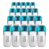 Kit 20 Memoria Usb 64gb Abatible Blanco/azul Mayoreo