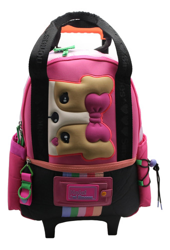 Mochila Escolar Simones Urbana Con Carro 16 Pulgadas Rosa 