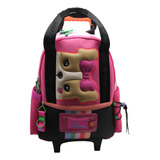 Mochila Escolar Simones Urbana Con Carro 16 Pulgadas Rosa 