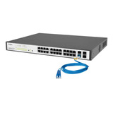 Switch Sg2404 Poe L2+24 Portas Gigabit + 4pgbic - Intelbras 