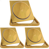 3 Ralo Dourado Click E Porta Grelha 10x10 Kit Inteligente