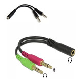 Cable Adaptador Jack Stereo Para Fono/micrófono Auriculares