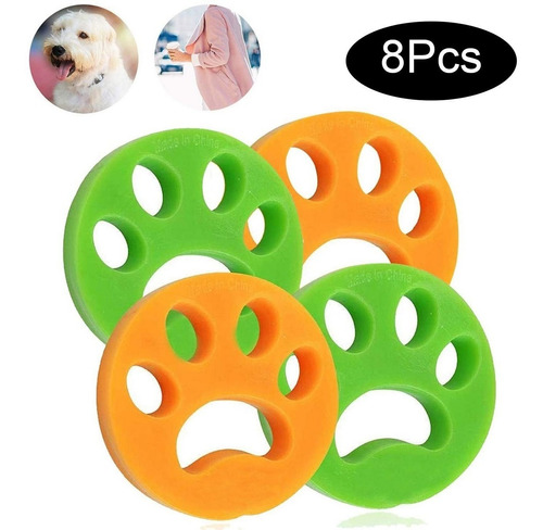 Removedor De Pelo Mascota Atrapa Pelusa Lavadora Bolas 8 Pcs