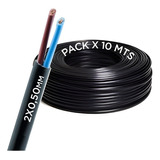 Combo 10 Mts Cable Tipo Taller Tpr 2x0,50mm Apto Exteriores