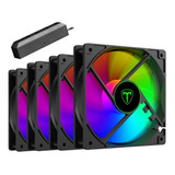 Kit 4 Cooler Fan T-dagger Rgb 120mm  + Hub P/ 4 Fan Deepcool