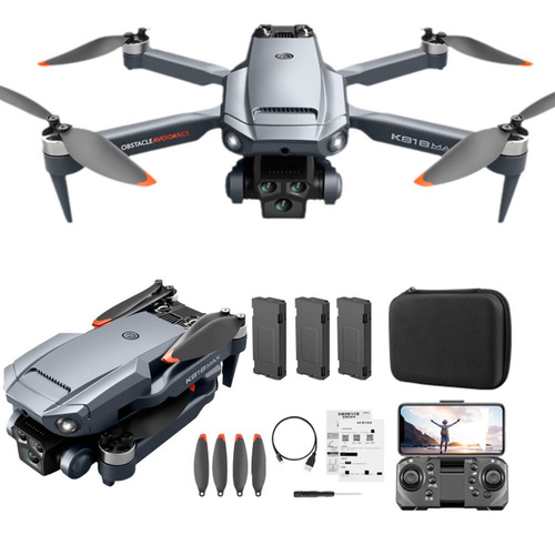. Mini Drone Profesional Con 5 Cámaras 4k+3 Baterías