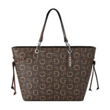 Bolsa Tote Guess Factory Chocolate Con Logo Para Mujer