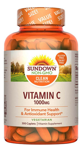 Vitamina C 1000mg, 300 Cap- Sundown.