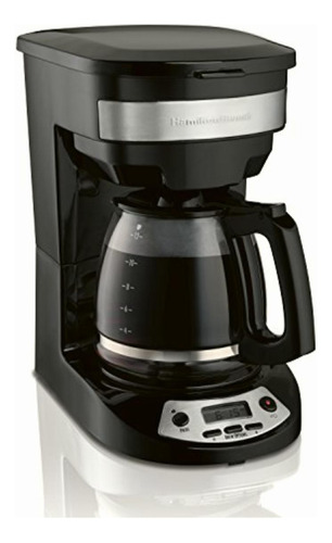 Hamilton Beach Cafetera 12 Tzs E Vidrio, Negra (46299)