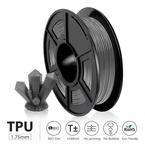Filamento Flexible Tpu Plus Para Impresora 3d, 1,75 Mm