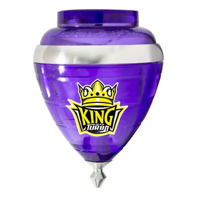 Trompo King Turbo Cometa Rodamiento Punta Acero Color Morado | Meses sin interés