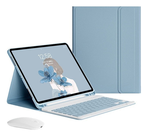 Funda Con Teclado Y Mouse Para iPad 9/8/7 10.2 Pulgada