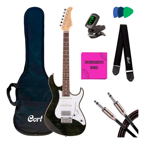 Guitarra Cort Stratocaster Select G280 G Series + Acessórios