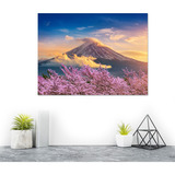 Cuadro Monte Fuji Y Cerezo Lienzo Canvas 60 X 40 Cm