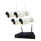 Kit 4 Camaras De Seguridad Aitech Wifi Hd Interior/exterior