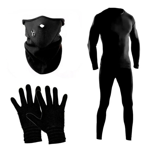 Conjunto Termico Hifly + Guantes Piel + Cuello Neoprene Fas!