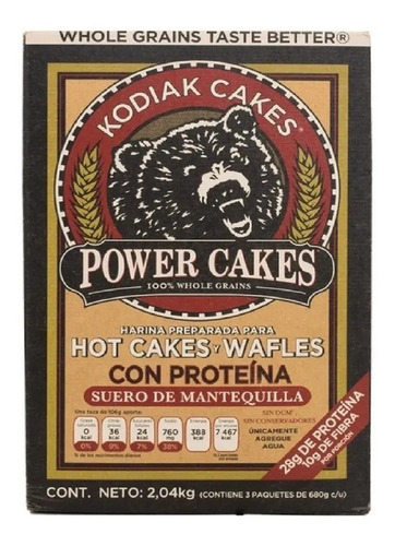 Harina Para Hot Cakes Wafles Proteína 2kg Kodiak Cakes 1