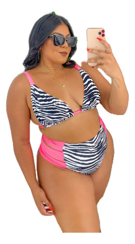 Biquíni Plus Size Cintura Alta 