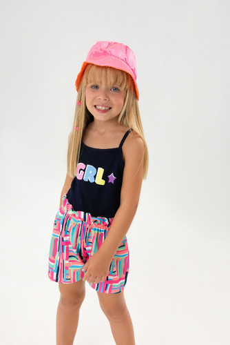 Conjunto Feminino  Infantil Regata  Verão Bloguerinhas