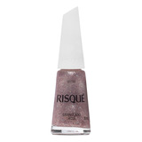 Kit 2 Esmaltes Risque Glitter Granulado Rosado Y Mil Glitter