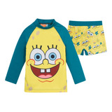 Remera Manga Larga + Zunga Bob Esponja Proteccion Solar Uv50