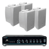 Kit Amplificador Slim 2000 G5 + 4 Caixas C321 Jbl Branco