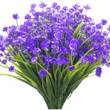 8 Paquetes De Flores Artificiales Para Exterior Narciso Azul