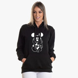 Moletom Feminino Blusa De Frio Canguru Michey Minnie Disney